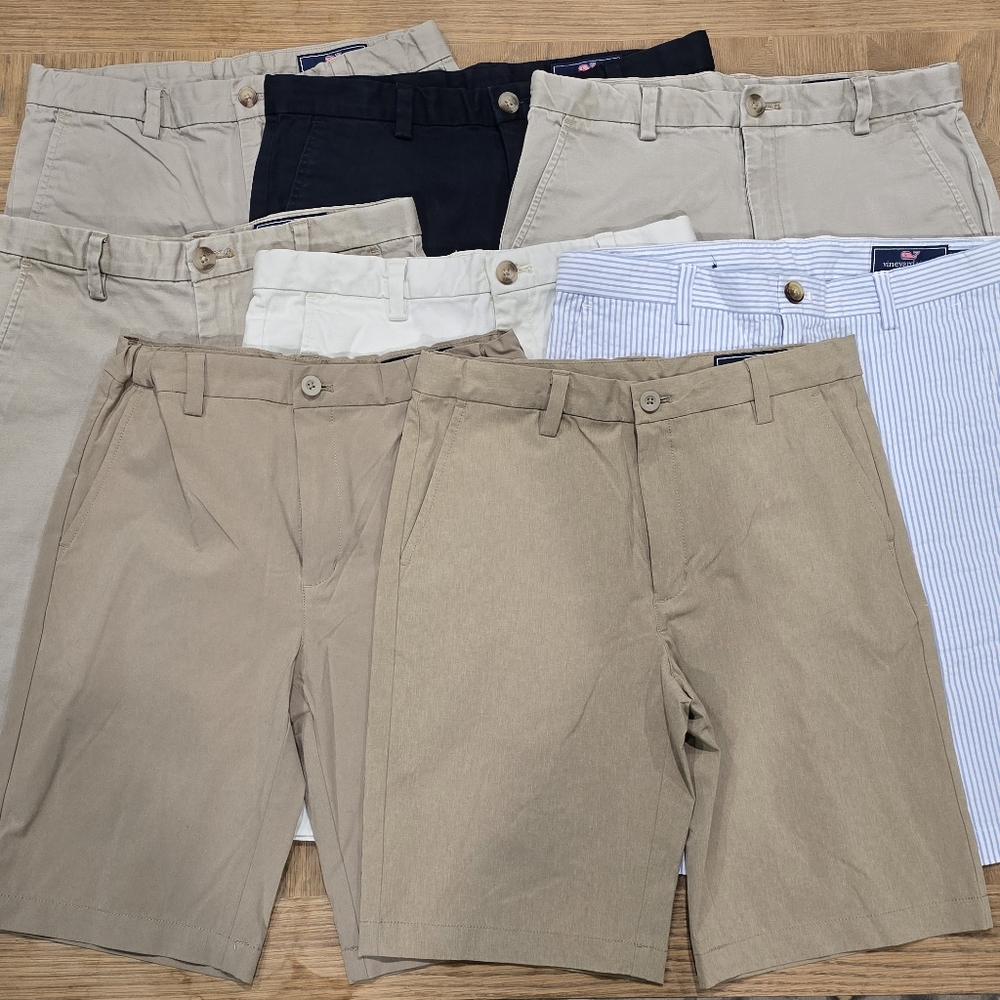 Vineyard Vines Boy's Flat Front Shorts Collection of 8 Size 14